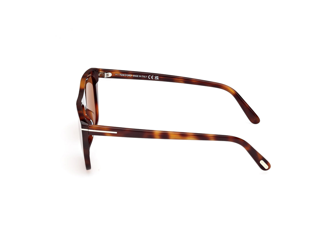 Gafas de sol tom ford ft1175 aslan 53e havana rectangular masculino talla 56mm - Vista de detalle