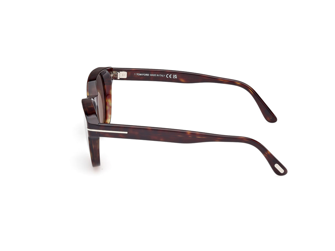 Gafas de sol tom ford ft1180 mert 52a havana round masculino talla 53mm - Vista de detalle