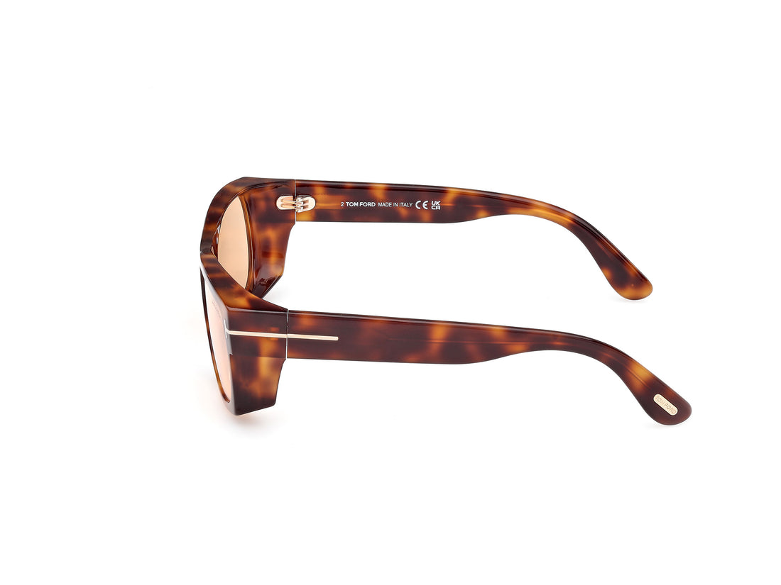 Gafas de sol tom ford ft1181 juan 53e havana rectangular masculino talla 56mm - Vista de detalle