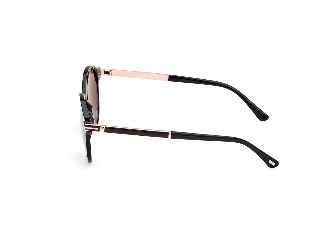 Gafas de sol tom ford ft1184 araki 01a negro round masculino talla 52mm - Vista de detalle
