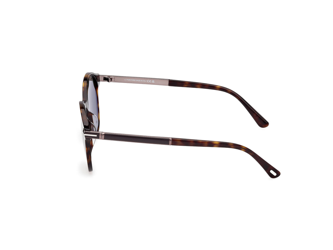 Gafas de sol tom ford ft1184 araki 52n havana round masculino talla 52mm - Vista de detalle