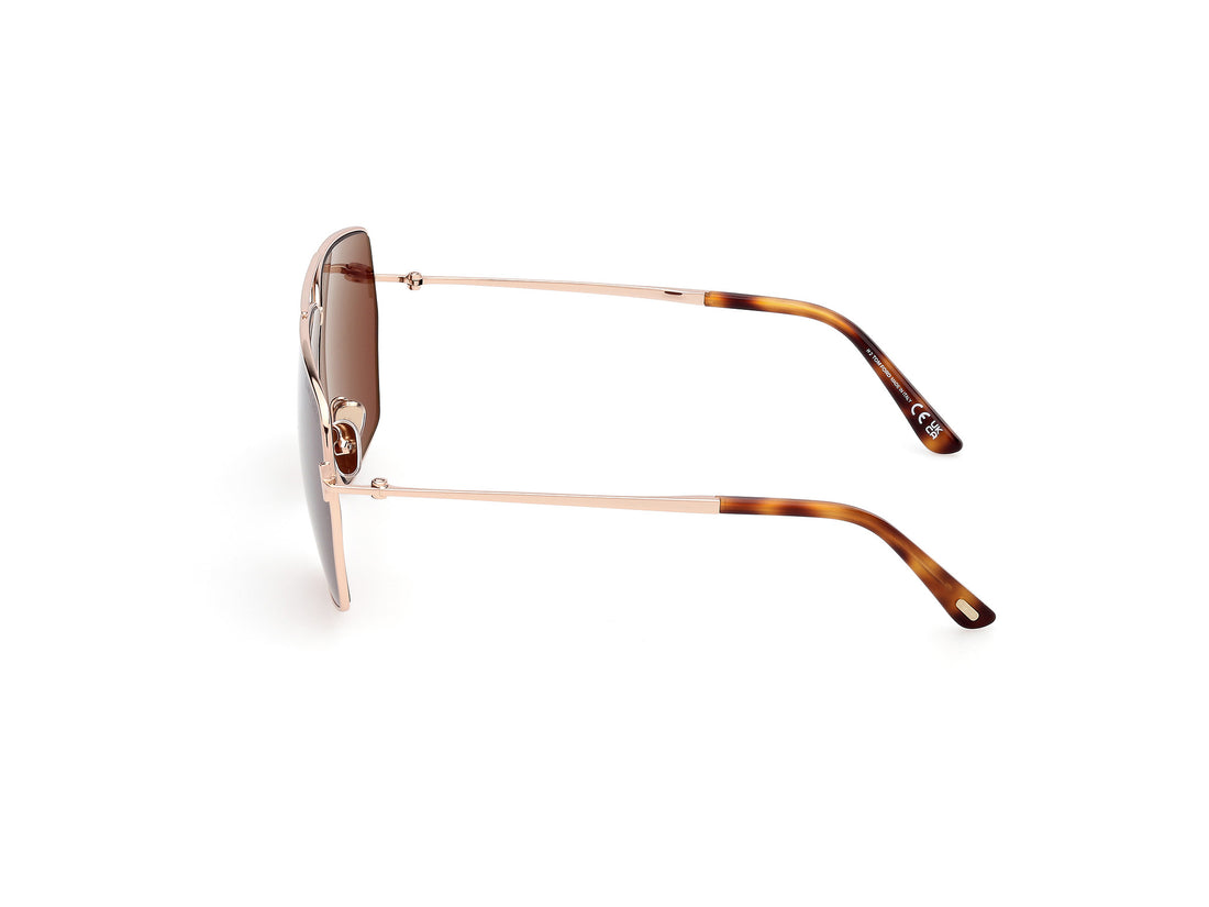 Gafas de sol tom ford ft1185 stella 28e dorado navigator femenino talla 67mm - Vista de detalle