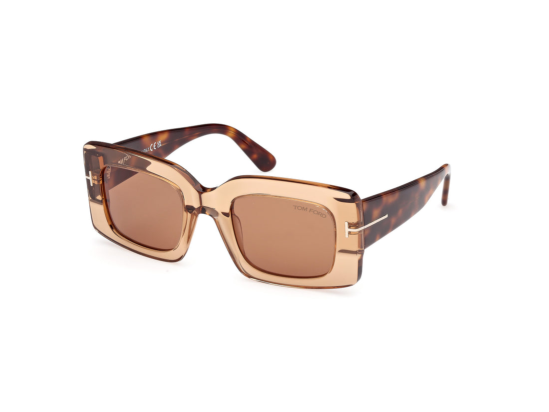 Gafas de sol tom ford ft1188 brigitta 45e marron rectangular femenino talla 50mm - Vista principal