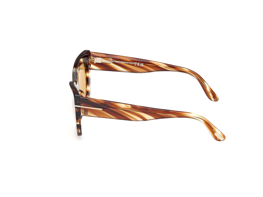Gafas de sol tom ford ft1190 athena 53e havana cat eye femenino talla 53mm - Vista de detalle