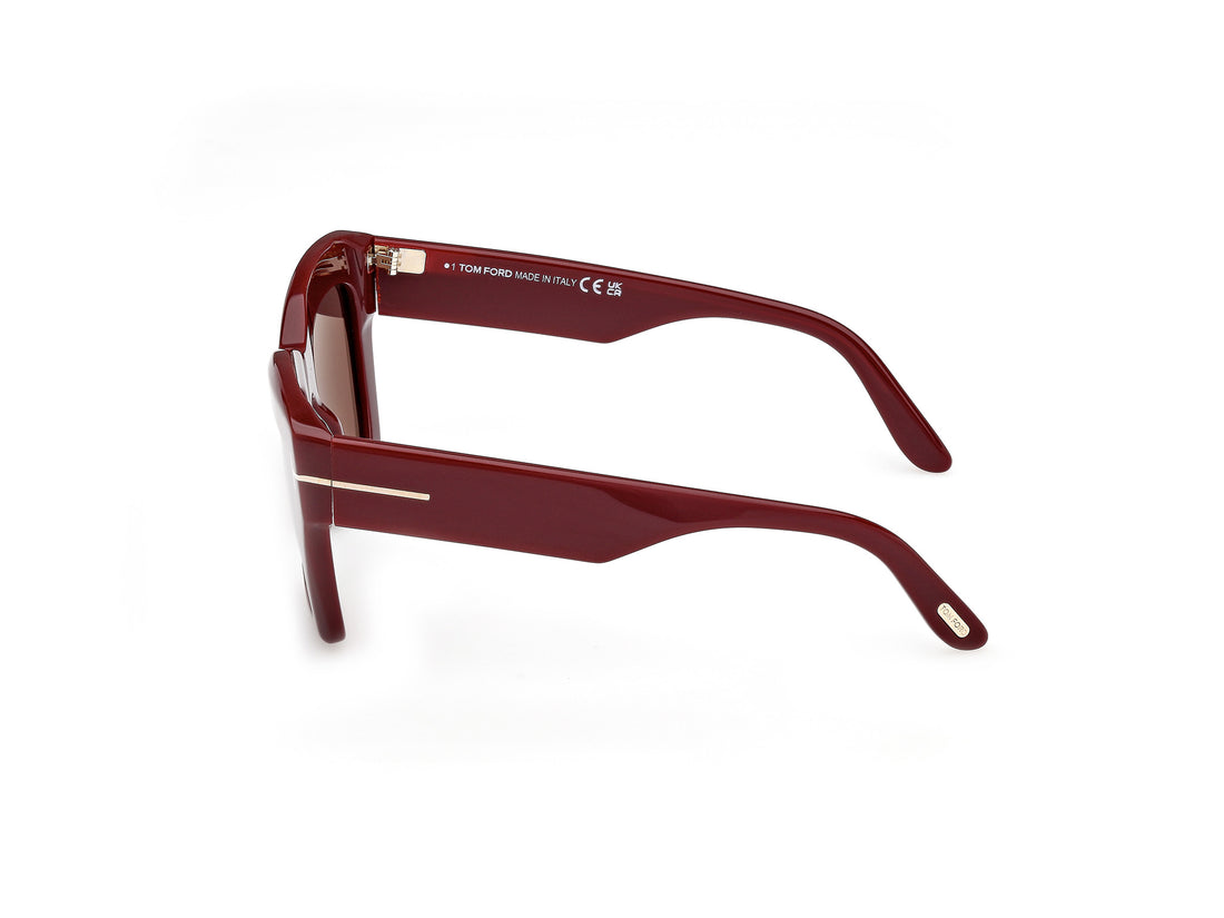 Gafas de sol tom ford ft1191 luna 69e bordeaux butterfly femenino talla 52mm - Vista de detalle
