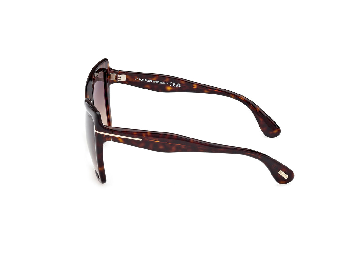 Gafas de sol tom ford ft1195 fiore 52b havana butterfly femenino talla 63mm - Vista de detalle