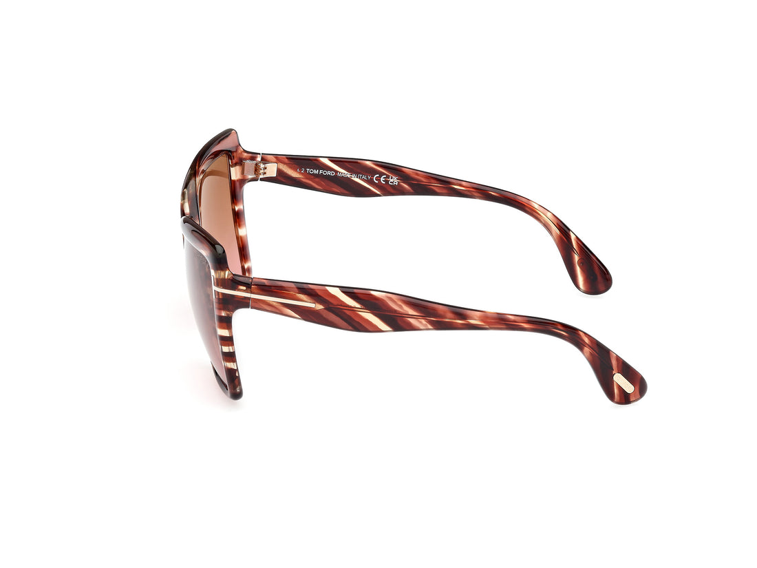 Gafas de sol tom ford ft1195 fiore 54f havana butterfly femenino talla 63mm - Vista de detalle