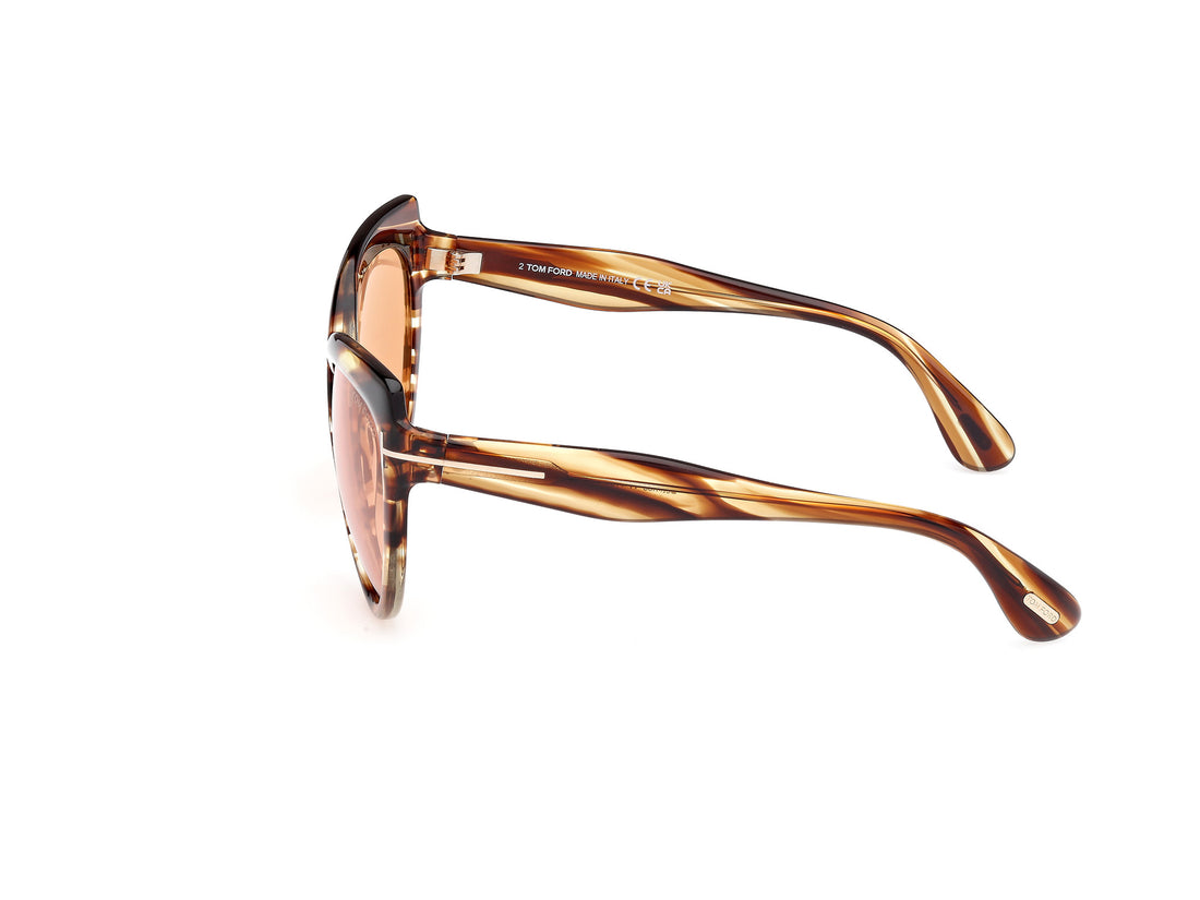Gafas de sol tom ford ft1196 beatrice 53e havana butterfly femenino talla 65mm - Vista de detalle