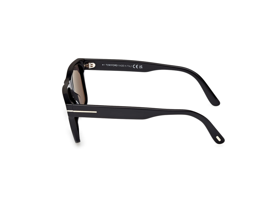 Gafas de sol tom ford ft1205 calder 01a negro square masculino talla 55mm - Vista de detalle