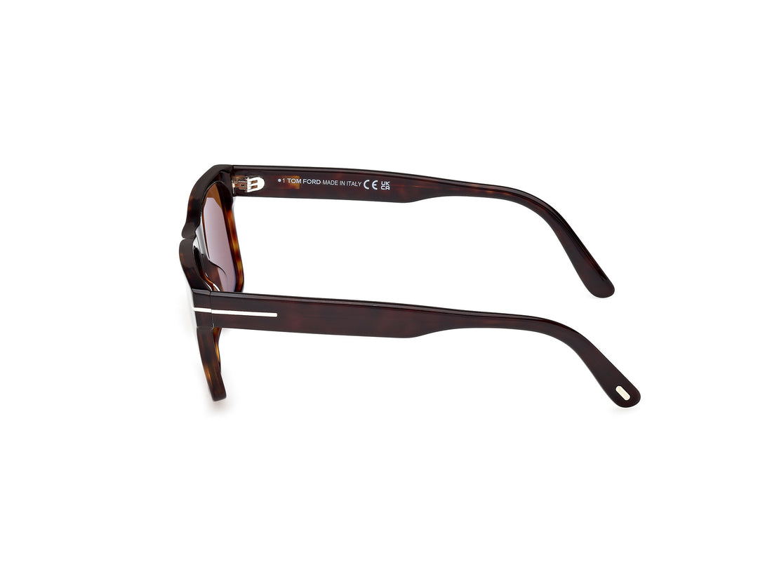 Gafas de sol tom ford ft1205 calder 52e havana square masculino talla 55mm - Vista de detalle