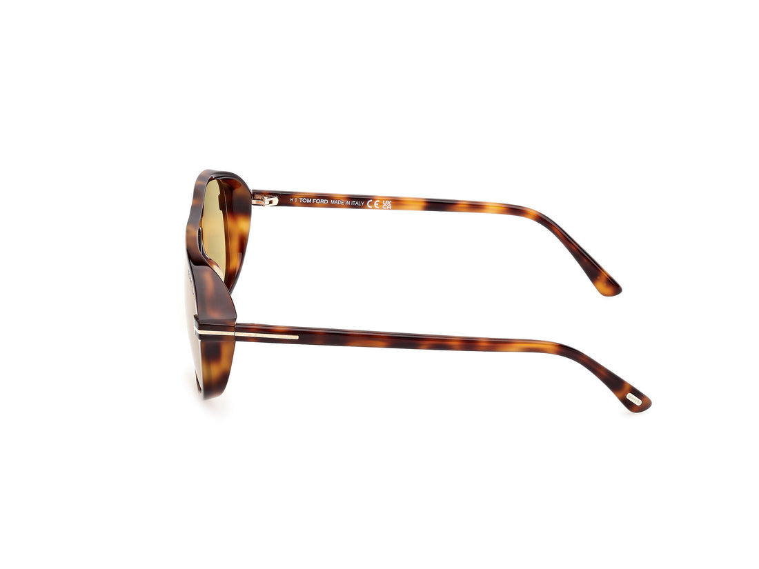 Occhiali da sole tom ford ft1208 guillaume 53e havana pilot masculino taglia 61mm - Vista dettagliata