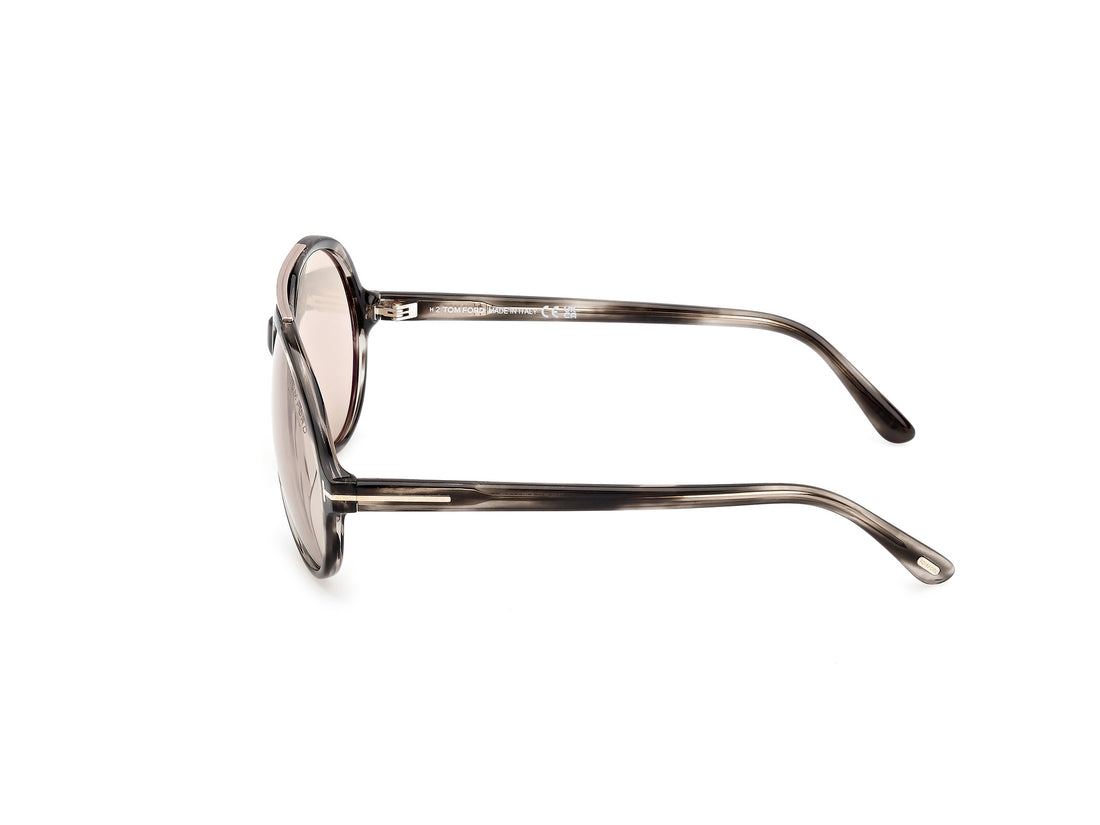 Okulary przeciwsłoneczne tom ford ft1210 aalto 56e havana pilot masculino rozmiar 59mm - Widok szczegółowy