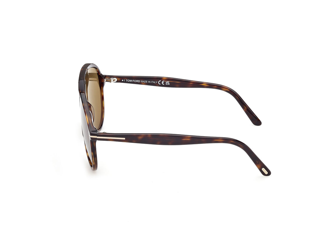 Occhiali da sole tom ford ft1211 vladimir 52n havana pilot masculino taglia 65mm - Vista dettagliata