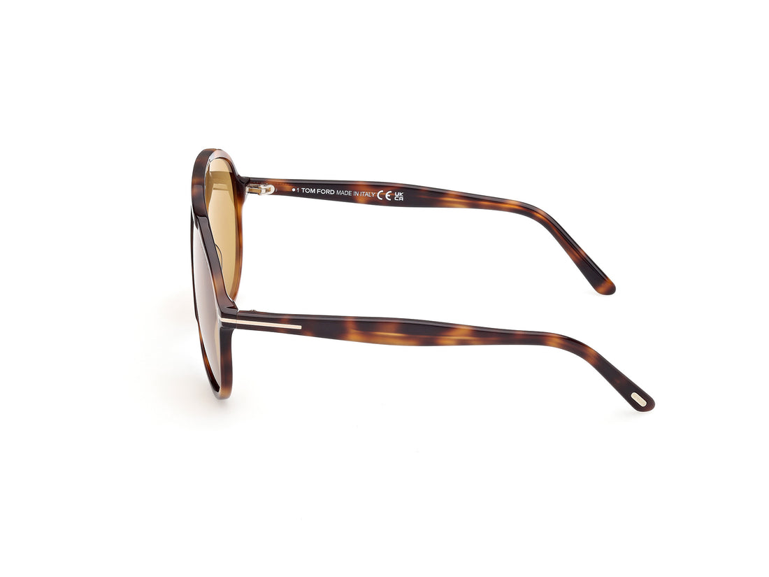 Occhiali da sole tom ford ft1211 vladimir 53e havana pilot masculino taglia 65mm - Vista dettagliata