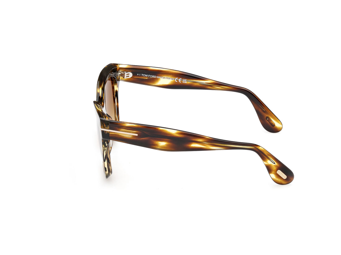 Sonnenbrillen tom ford ft1217 elvira 55f havana butterfly femenino größe 55mm - Detailansicht