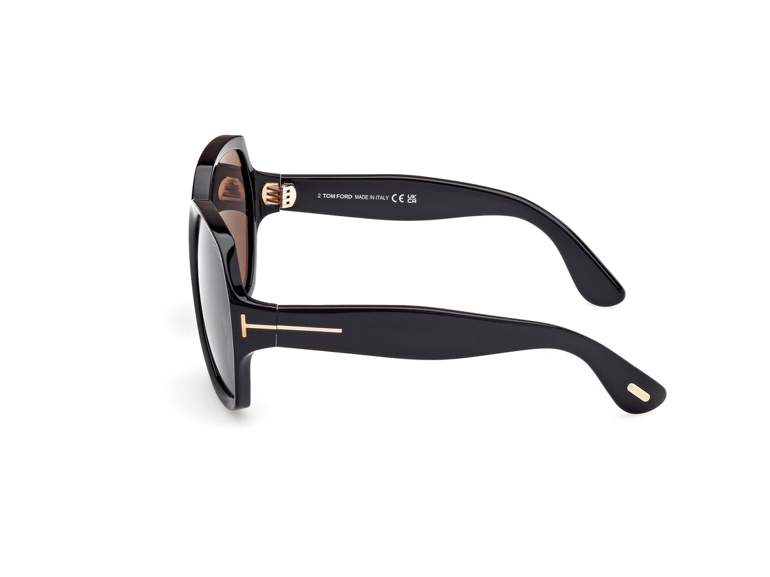 Gafas de sol tom ford ft1221 saffron 01a negro square femenino talla 60mm - Vista de detalle
