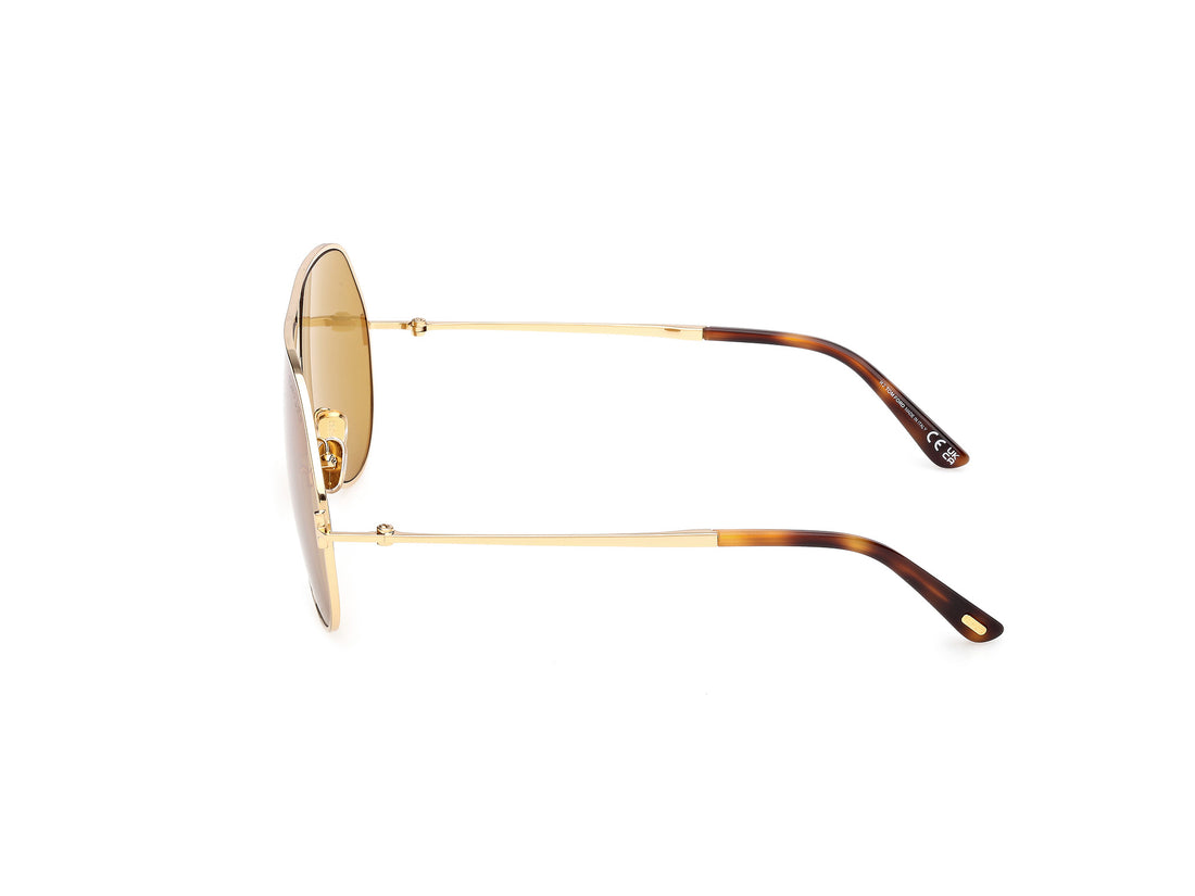 Occhiali da sole tom ford ft1281 rickie-02 30e dorado navigator masculino taglia 63mm - Vista dettagliata