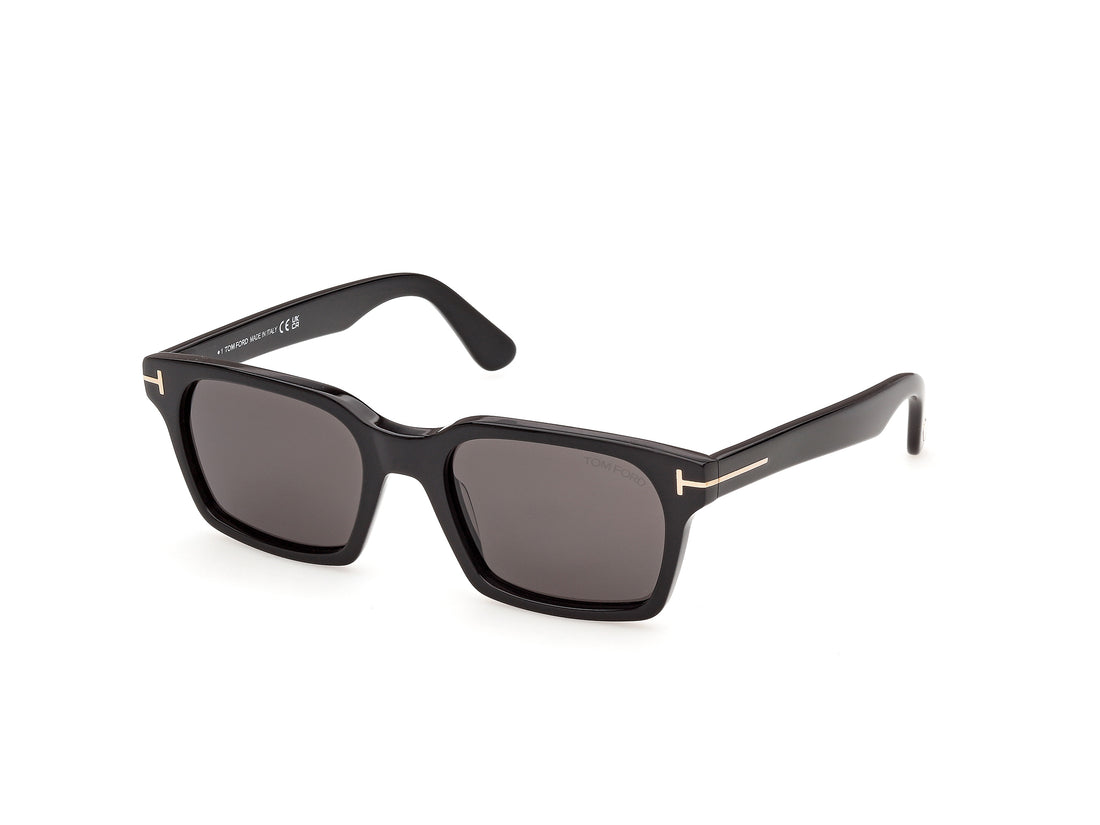 Lunettes de soleil tom ford ft1403 hayden-02 01a negro square masculino taille 54mm - Vue détaillée