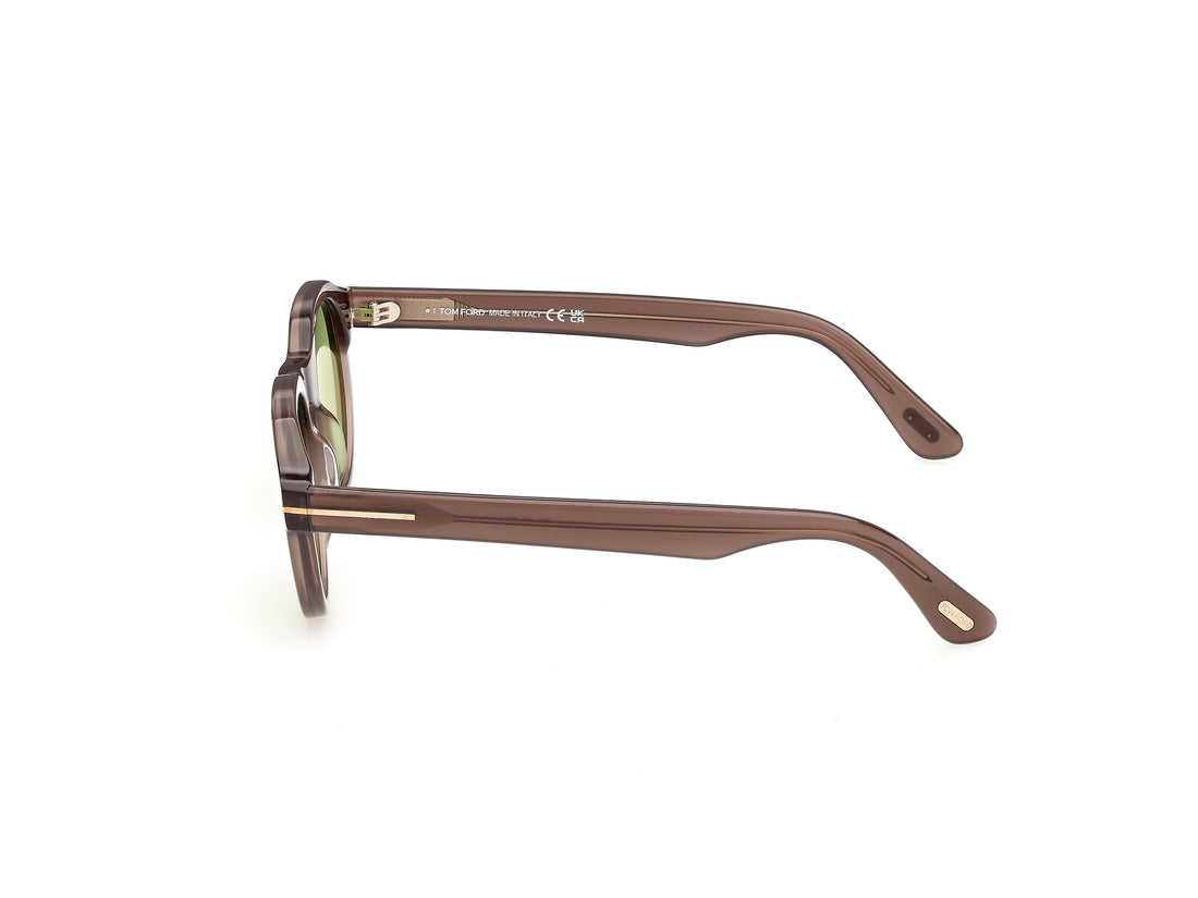 Lunettes de soleil tom ford ft1404 nils-02 48n marron round masculino taille 49mm - Vue détaillée
