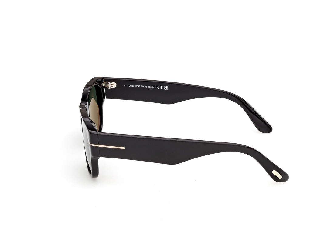 Lunettes de soleil tom ford ft1405 cassius-02 01n negro square masculino taille 54mm - Vue détaillée