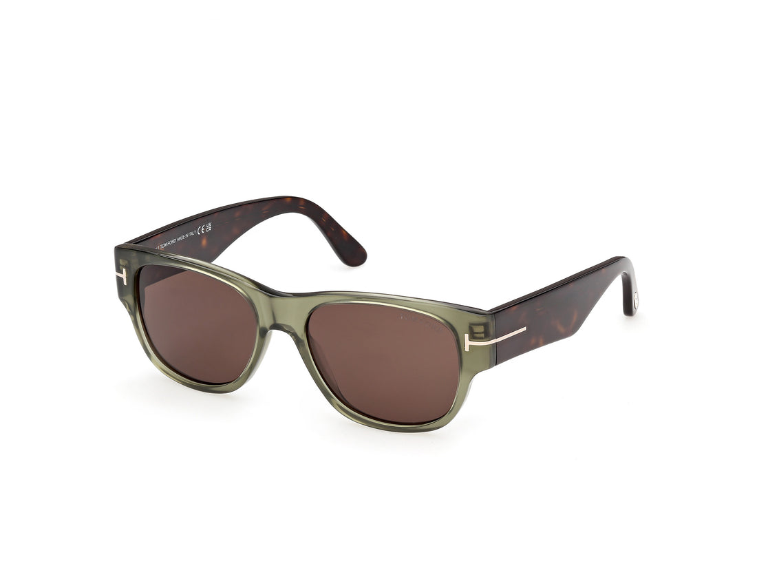 Lunettes de soleil tom ford ft1405 cassius-02 96e verde square masculino taille 54mm - Vue principale
