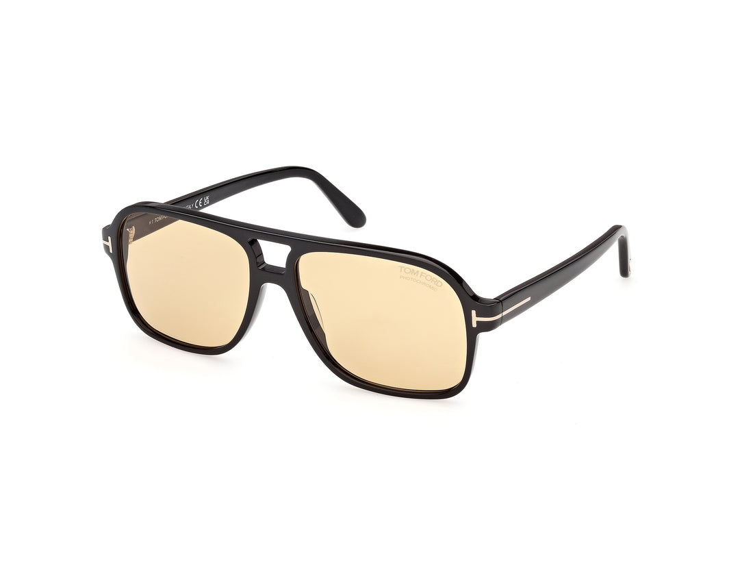 Lunettes de soleil tom ford ft1406 madison-02 01e negro navigator masculino taille 60mm - Vue principale