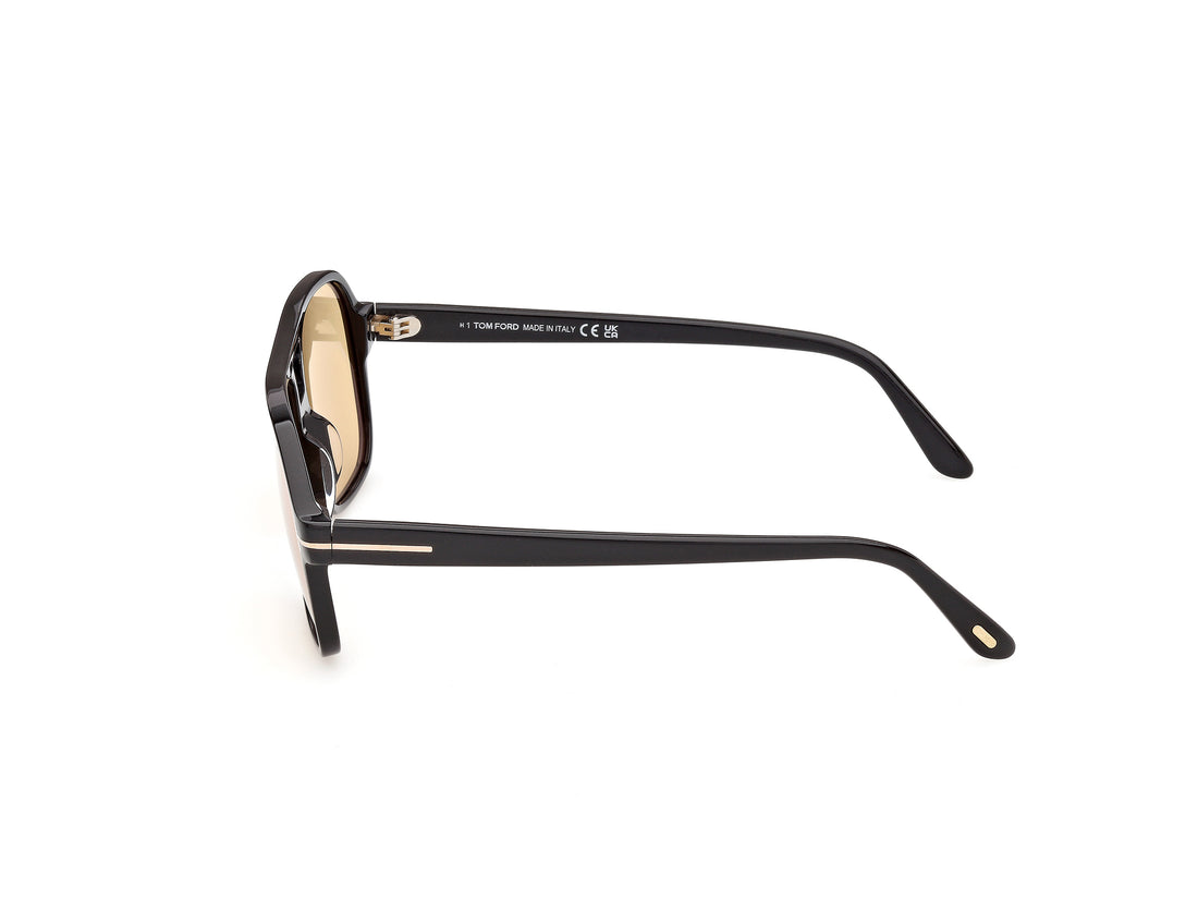 Lunettes de soleil tom ford ft1406 madison-02 01e negro navigator masculino taille 60mm - Vue détaillée