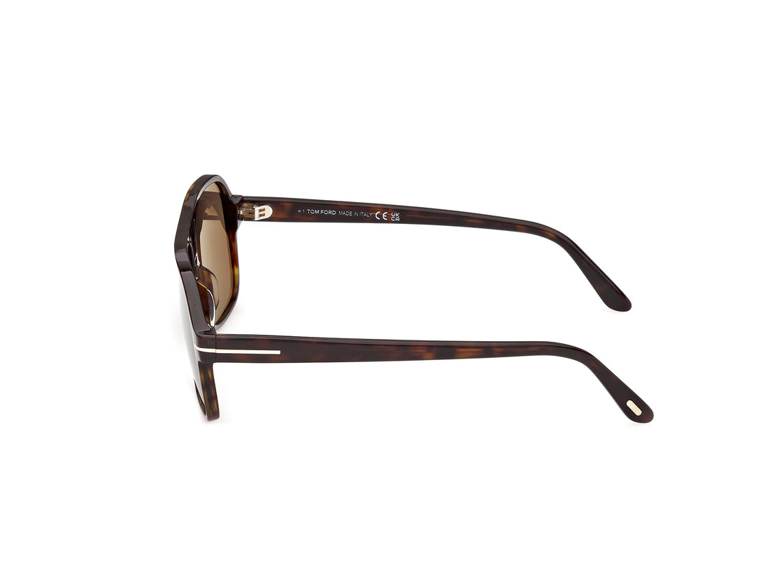 Lunettes de soleil tom ford ft1406 madison-02 52j havana navigator masculino taille 60mm - Vue détaillée