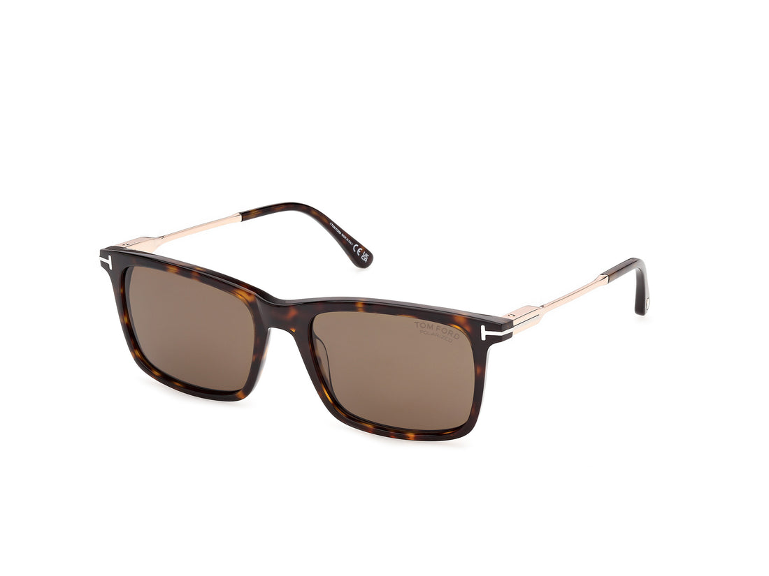 Lunettes de soleil tom ford ft1409 lee-02 52h havana rectangular masculino taille 57mm - Vue principale