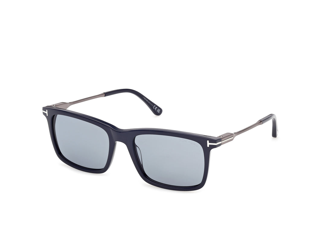 Lunettes de soleil tom ford ft1409 lee-02 90a azul rectangular masculino taille 57mm - Vue principale