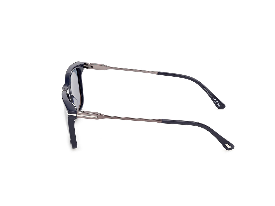 Lunettes de soleil tom ford ft1409 lee-02 90a azul rectangular masculino taille 57mm - Vue détaillée