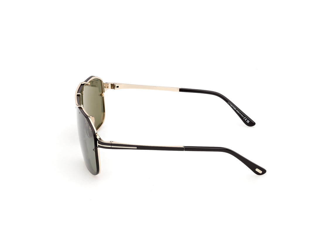 Lunettes de soleil tom ford ft1411 rock-02 32n dorado pilot masculino taille 0mm - Vue détaillée