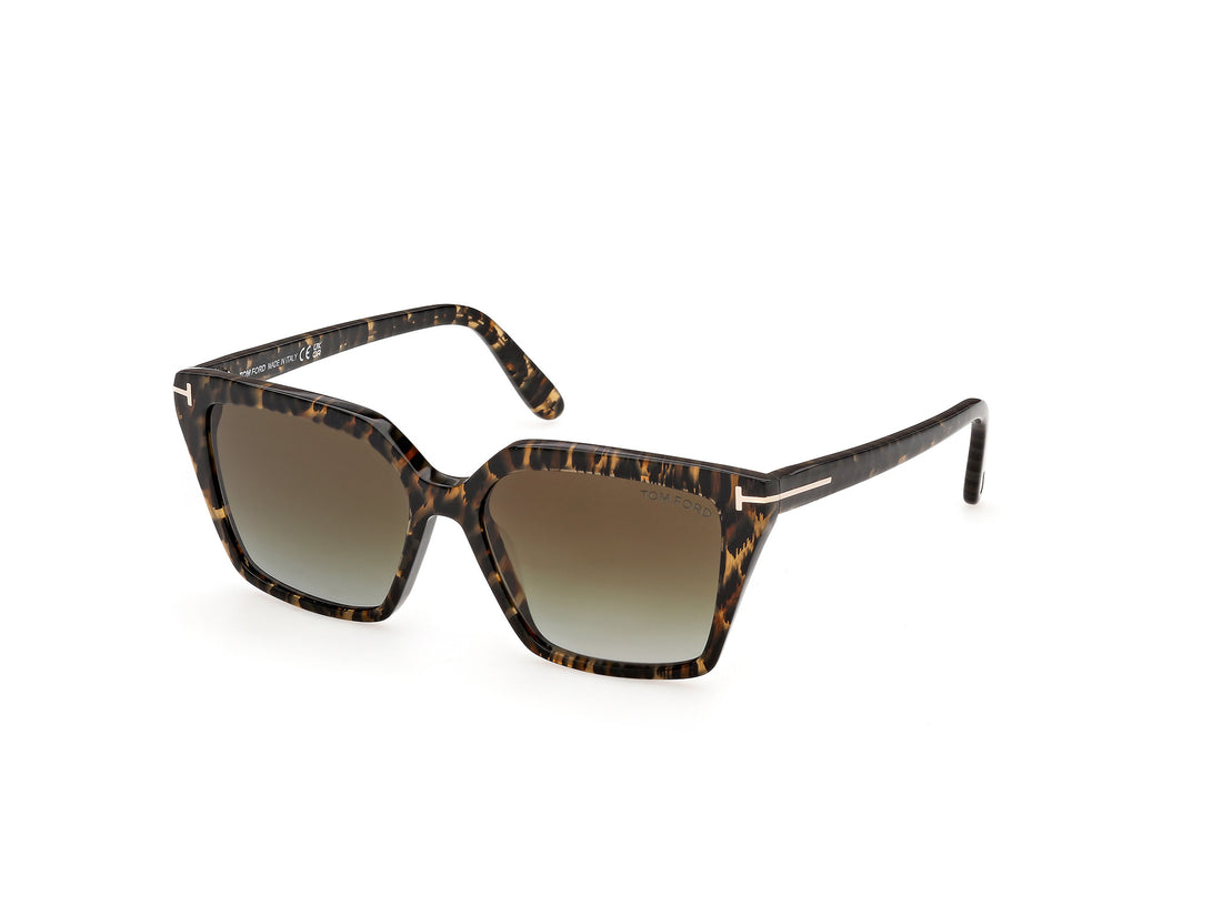 Lunettes de soleil tom ford ft1412 erin-02 55p havana square femenino taille 54mm - Vue détaillée
