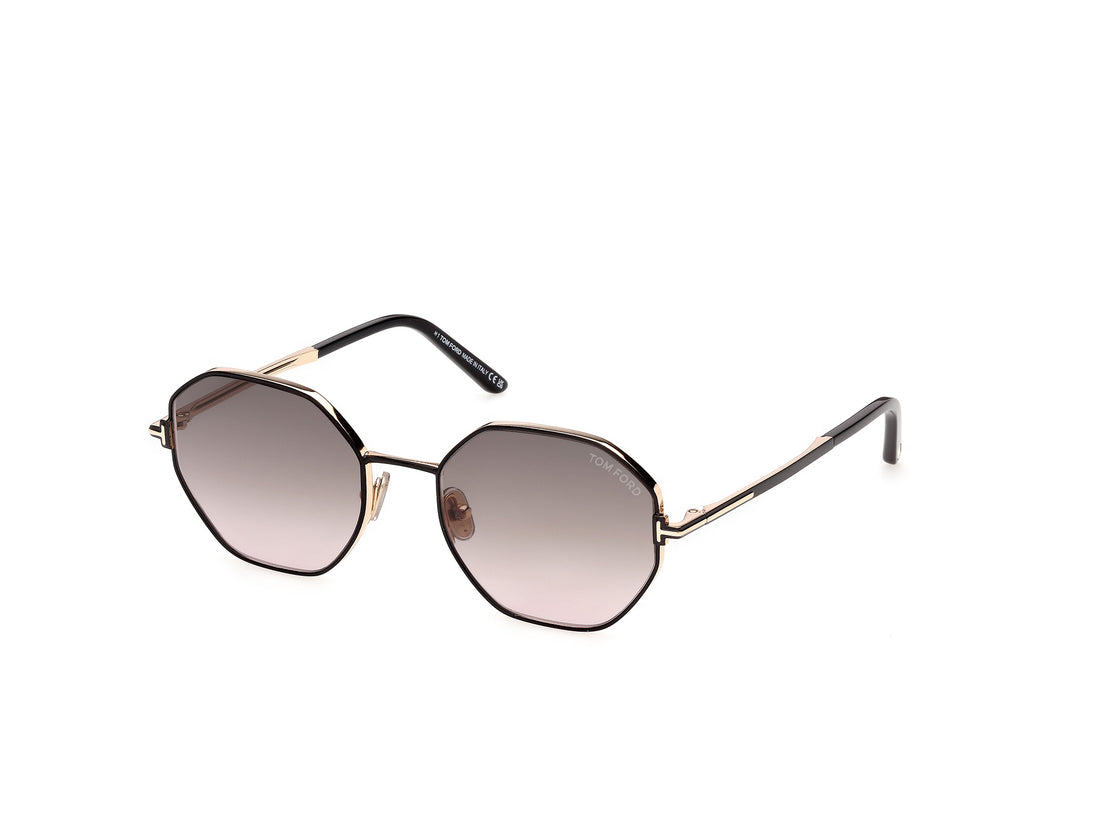Lunettes de soleil tom ford ft1421 francesca-02 01b negro geometric femenino taille 53mm - Vue principale