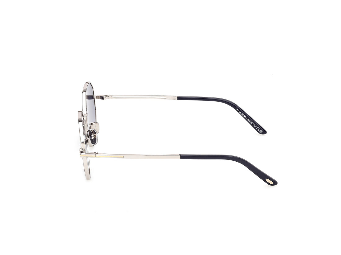 Lunettes de soleil tom ford ft1421 francesca-02 16w plateado geometric femenino taille 53mm - Vue détaillée
