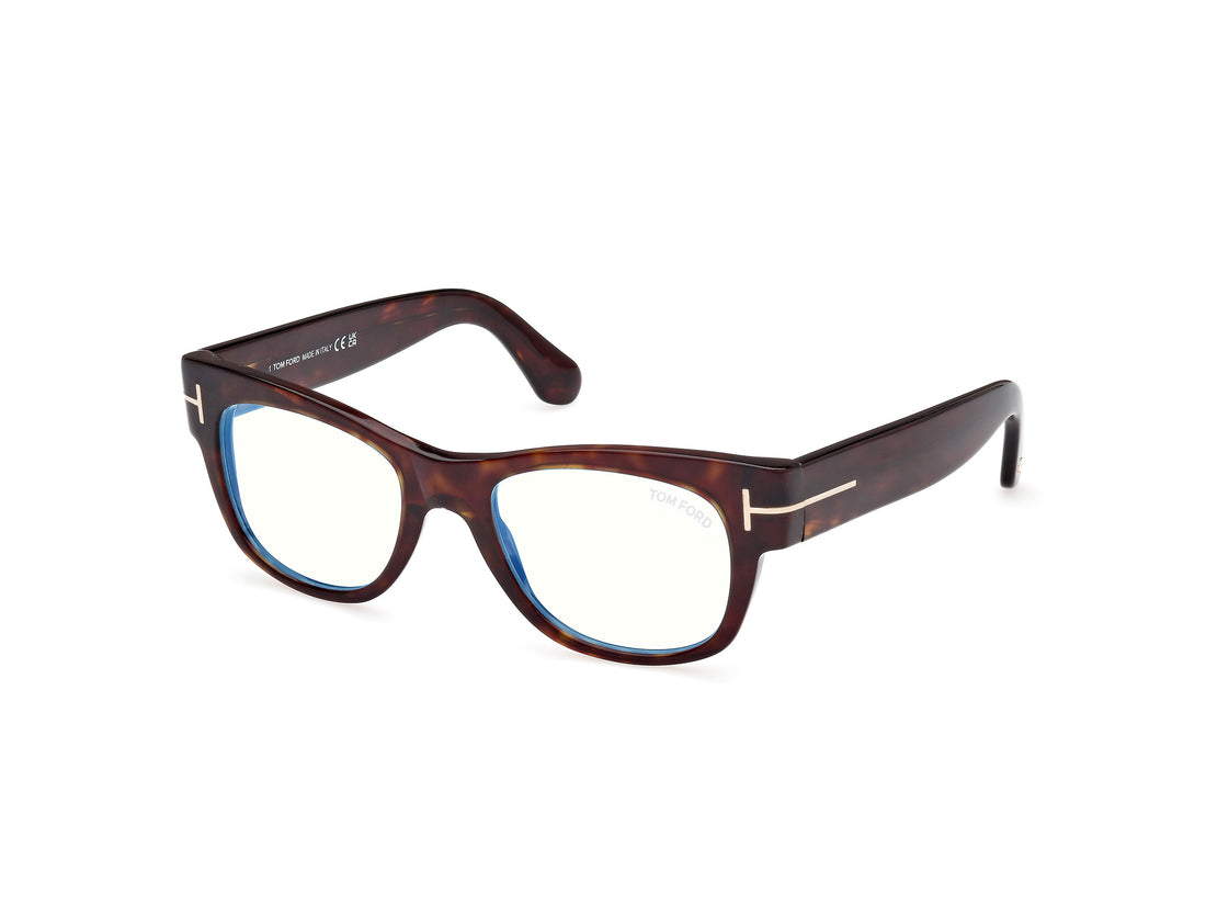 Óculos graduados tom ford ft5040-b 052 havana rectangular masculino tamanho 52mm - Vista principal