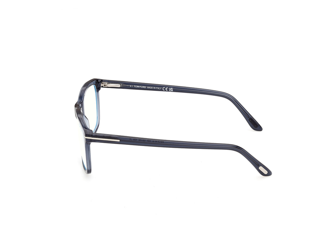 Óculos graduados tom ford ft5479-b 090 azul geometric masculino tamanho 58mm - Vista de detalhe