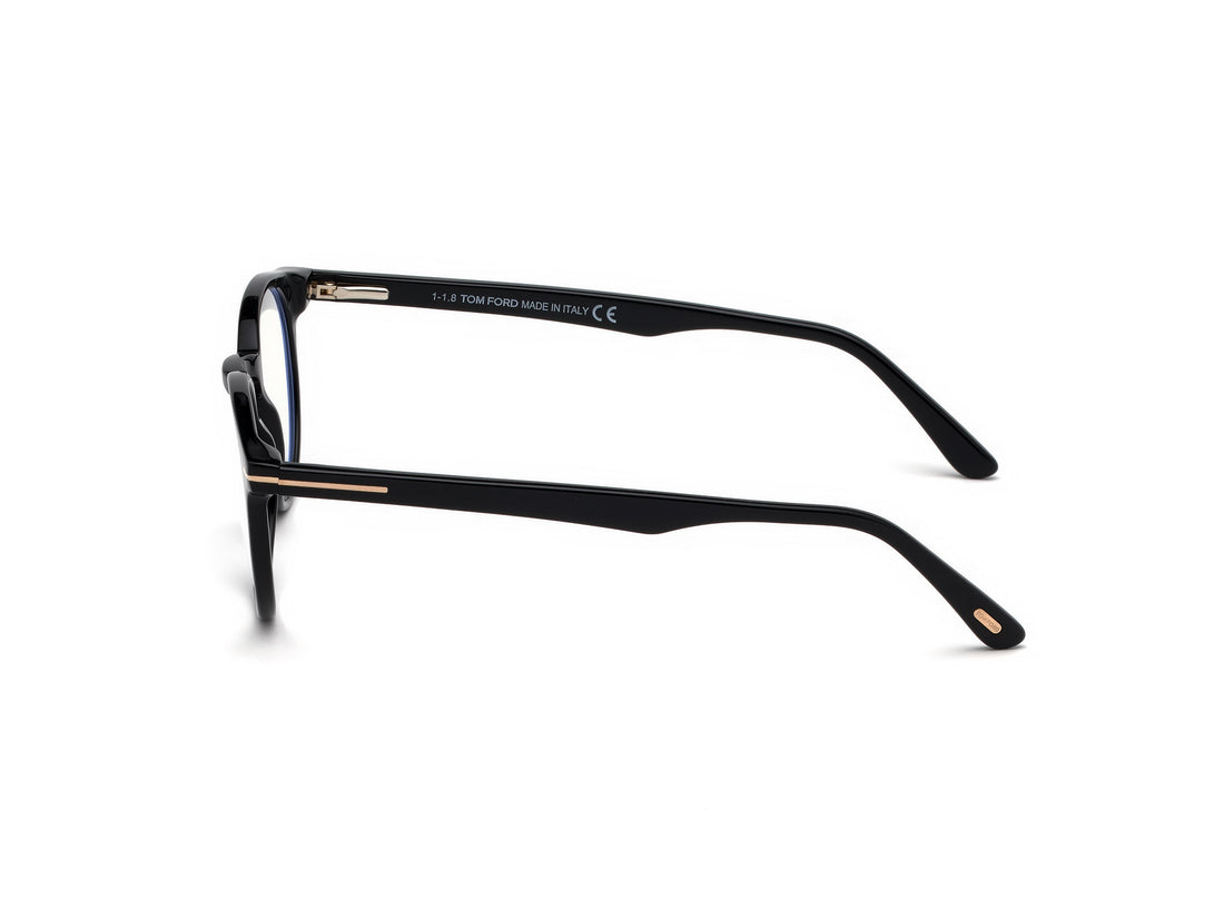 Óculos graduados tom ford ft5557-b 001 negro round unisex tamanho 48mm - Vista de detalhe