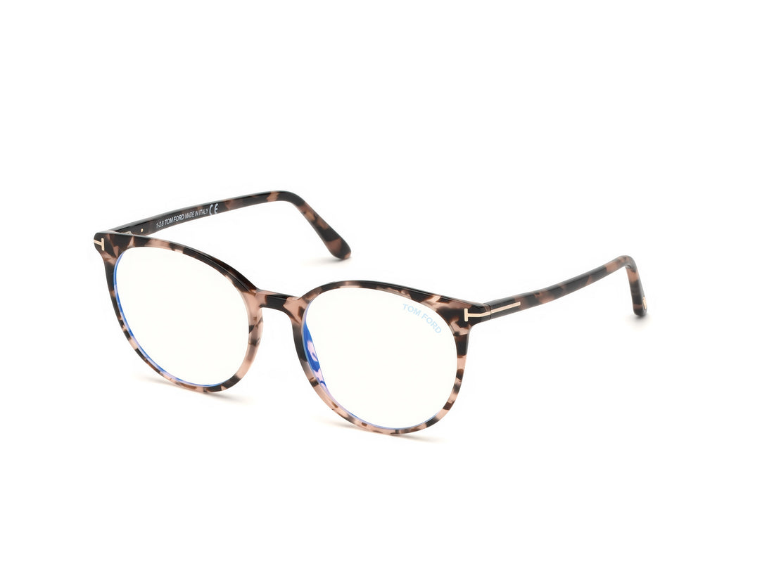 Óculos graduados tom ford ft5575-b 054 havana round femenino tamanho 51mm - Vista principal