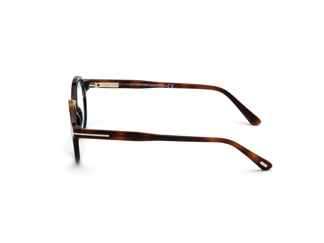 Occhiali da vista tom ford ft5664-b 056 havana round unisex taglia 45mm - Vista dettagliata
