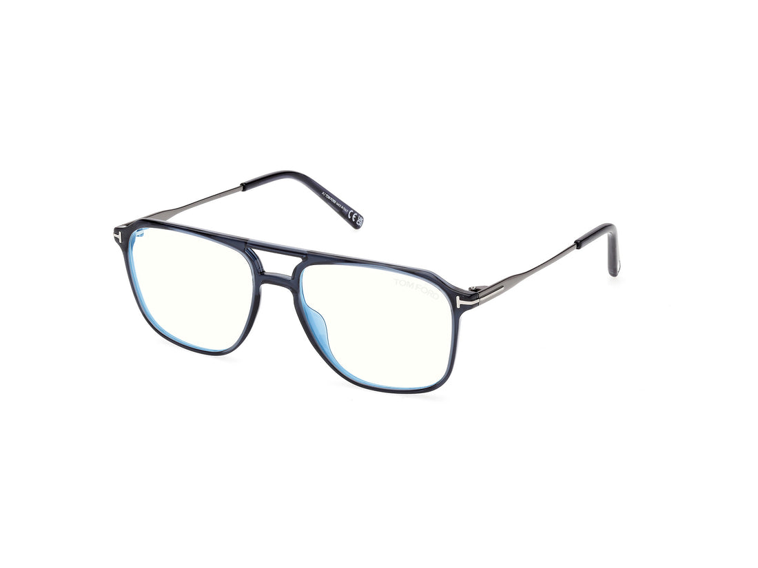 Óculos graduados tom ford ft5665-b 090 azul navigator masculino tamanho 54mm - Vista principal