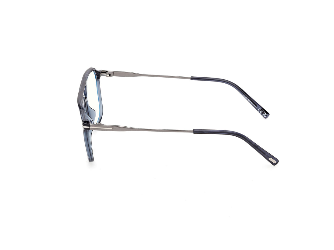 Óculos graduados tom ford ft5665-b 090 azul navigator masculino tamanho 54mm - Vista de detalhe