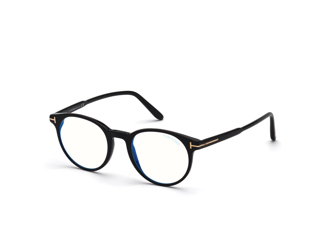 Óculos graduados tom ford ft5695-b 001 negro round masculino tamanho 49mm - Vista principal