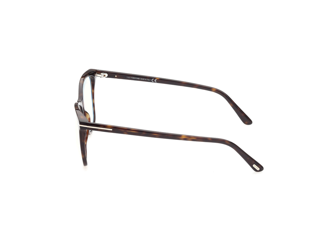 Óculos graduados tom ford ft5762-b 052 havana square femenino tamanho 55mm - Vista de detalhe
