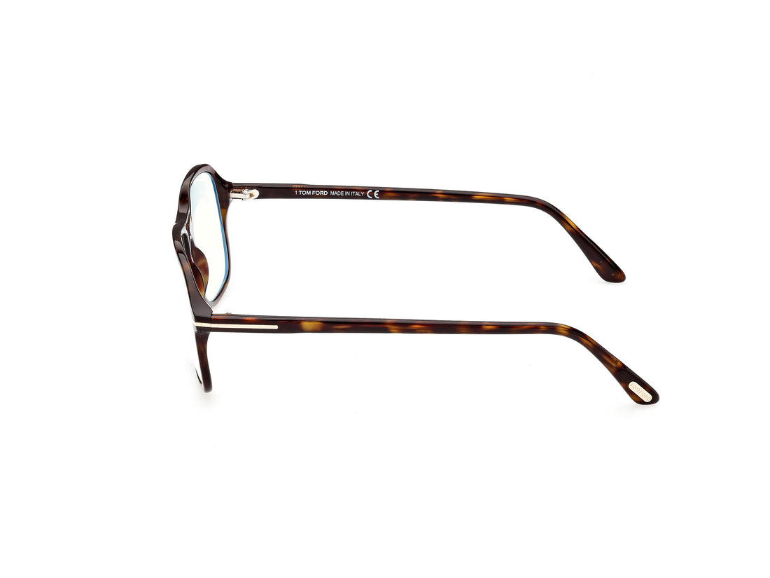Óculos graduados tom ford ft5806-b 052 havana square masculino tamanho 55mm - Vista de detalhe