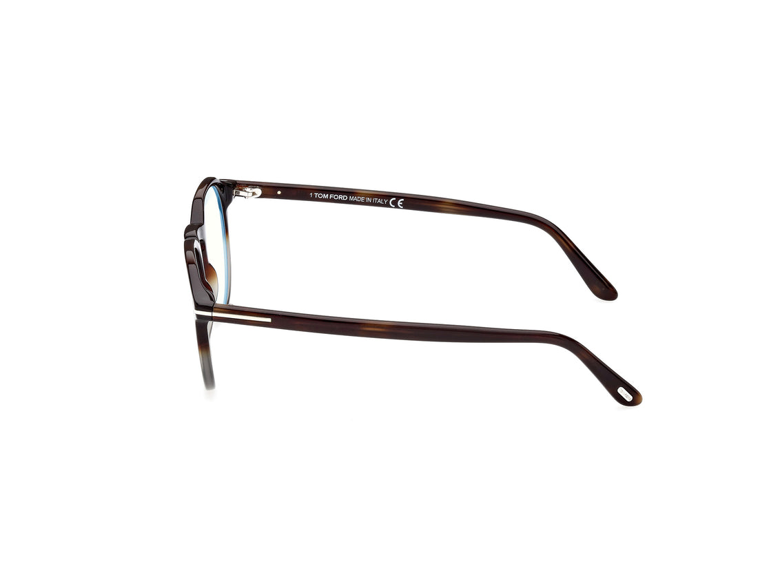 Occhiali da vista tom ford ft5833-b 056 havana round masculino taglia 49mm - Vista dettagliata