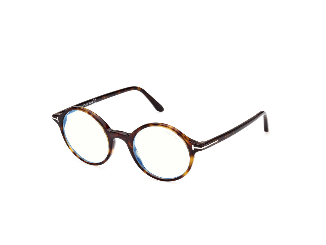 Óculos graduados tom ford ft5834-b 052 havana round masculino tamanho 47mm - Vista principal