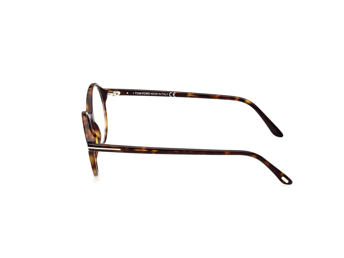 Óculos graduados tom ford ft5834-b 052 havana round masculino tamanho 47mm - Vista de detalhe