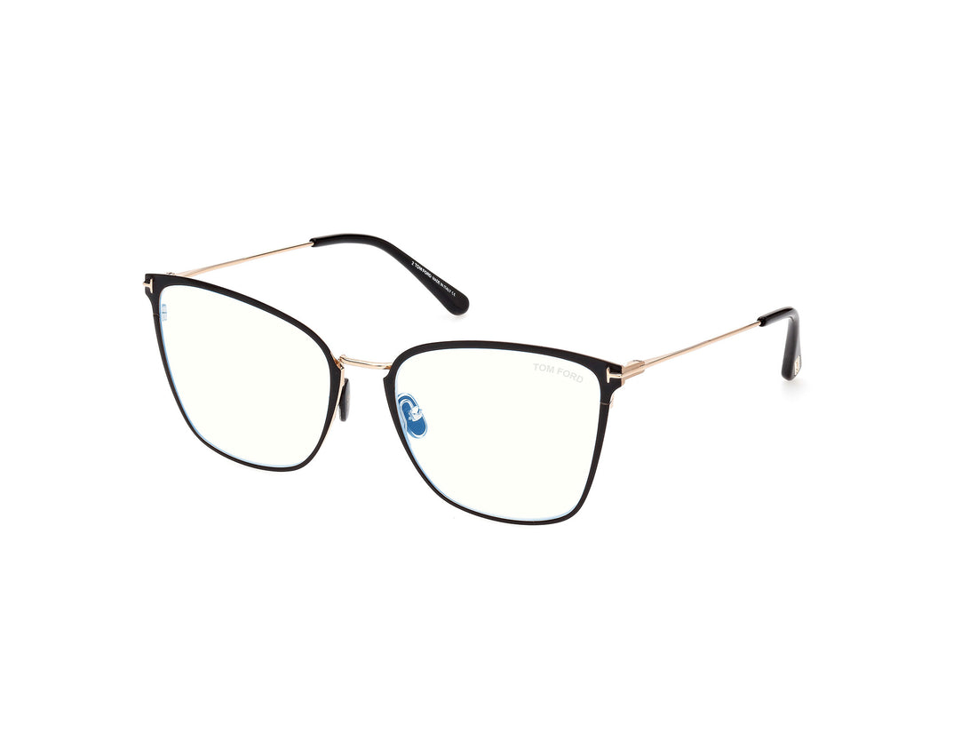 Óculos graduados tom ford ft5839-b 001 negro butterfly femenino tamanho 56mm - Vista principal