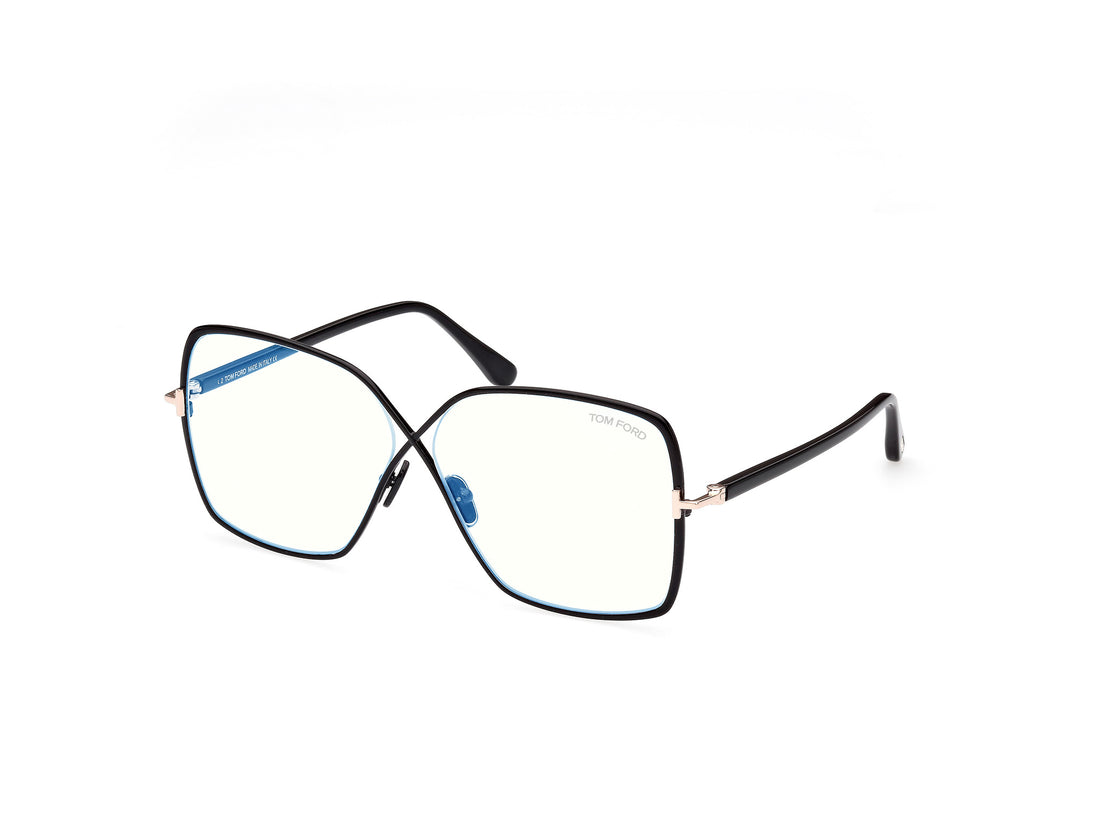 Óculos graduados tom ford ft5841-b 001 negro butterfly femenino tamanho 59mm - Vista principal